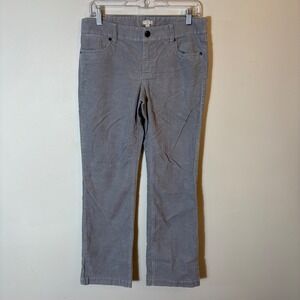 J. Crew Stretch‎ Corduroy Pants Gray Straight Leg Casual Size 29S